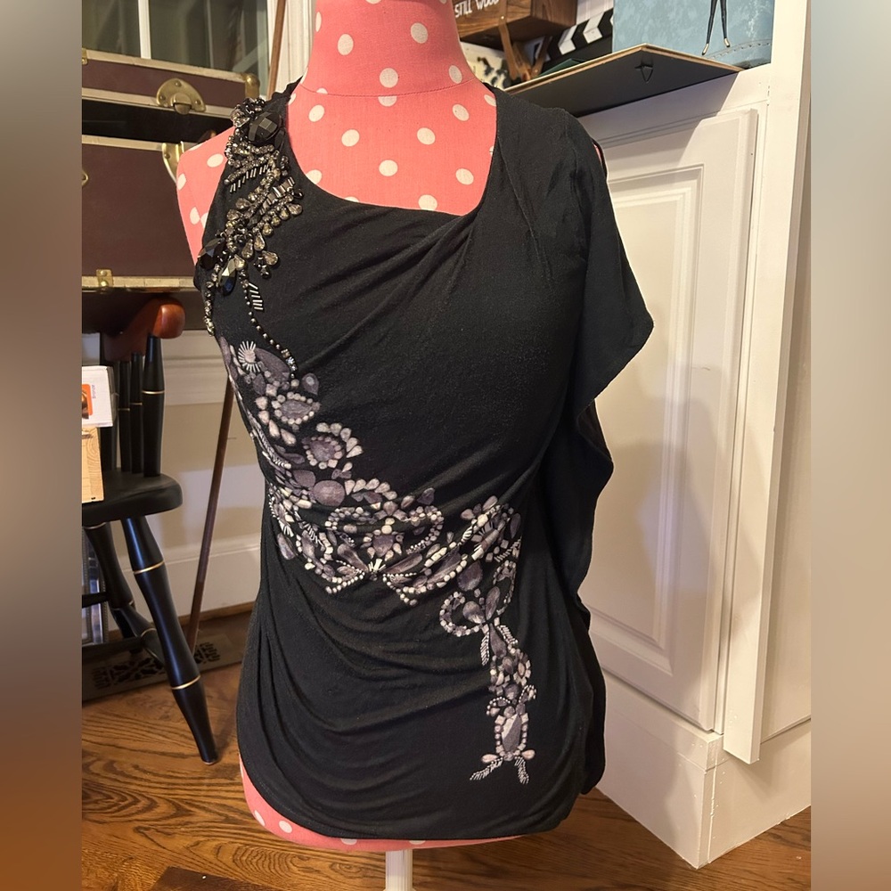 Karen millen crystal and bead embellished shirt